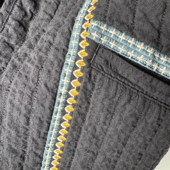 Pure Jill x J.Jill Seersucker Quilted Barn Coat Jacket XL - Picture 9 of 14